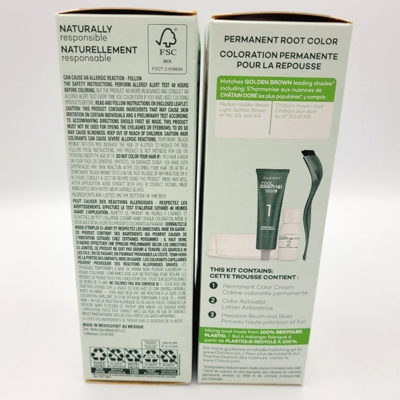 Clairol Root Touch-Up Natural Instincts Permanent Hair Dye 5G Golden Brown-2Pack - Picture 2 of 5